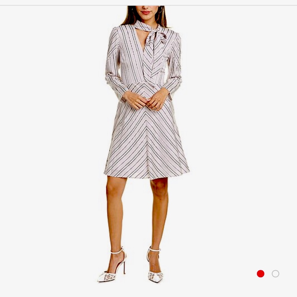 Rebecca Taylor Striped Silk-Blend Mini dress size 2